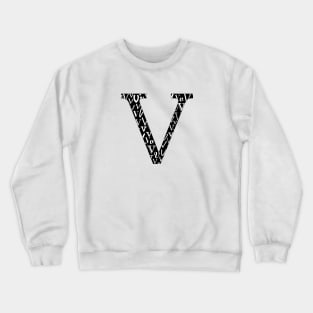 V Filled - Typography Crewneck Sweatshirt